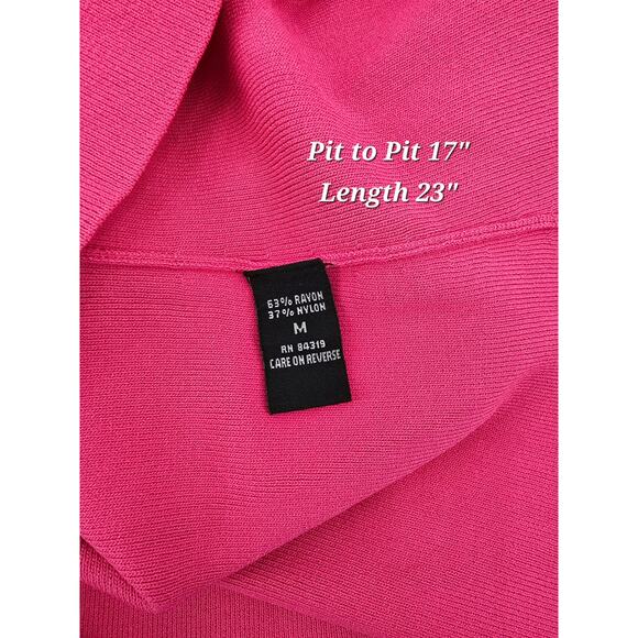 Vintage 80s Cyrus Magenta Rib Knit Sweater - Picture 6 of 6